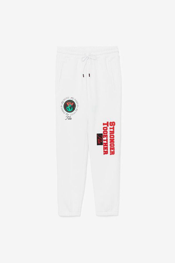 Calca Jogger Fila Homem Branco - Fila Rhys French Terry Portugal Online,KQRV-34078